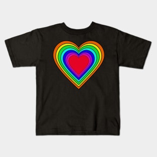 Rainbow Heart Diversity Pride Kids T-Shirt